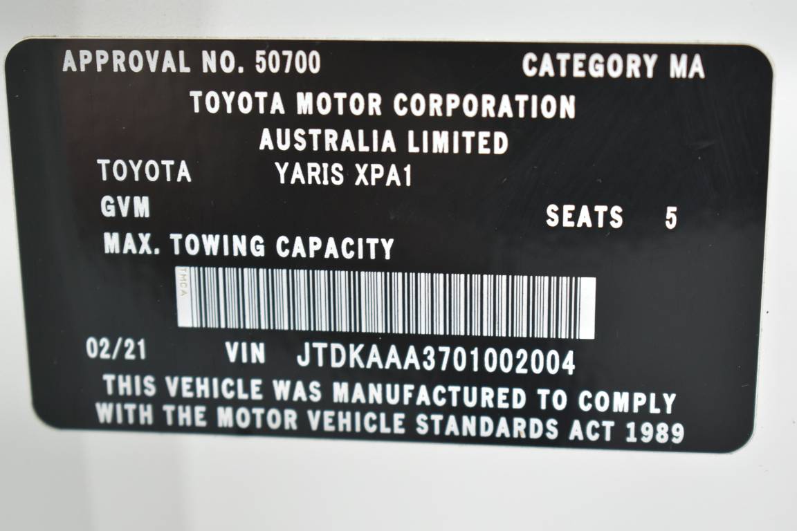 2021 Toyota Yaris ASCENT SPORT