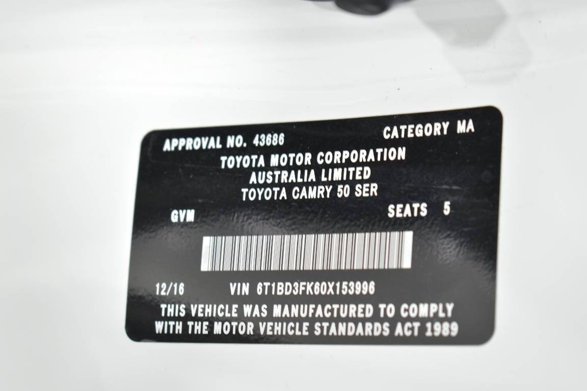 2016 Toyota Camry ALTISE HYBRID
