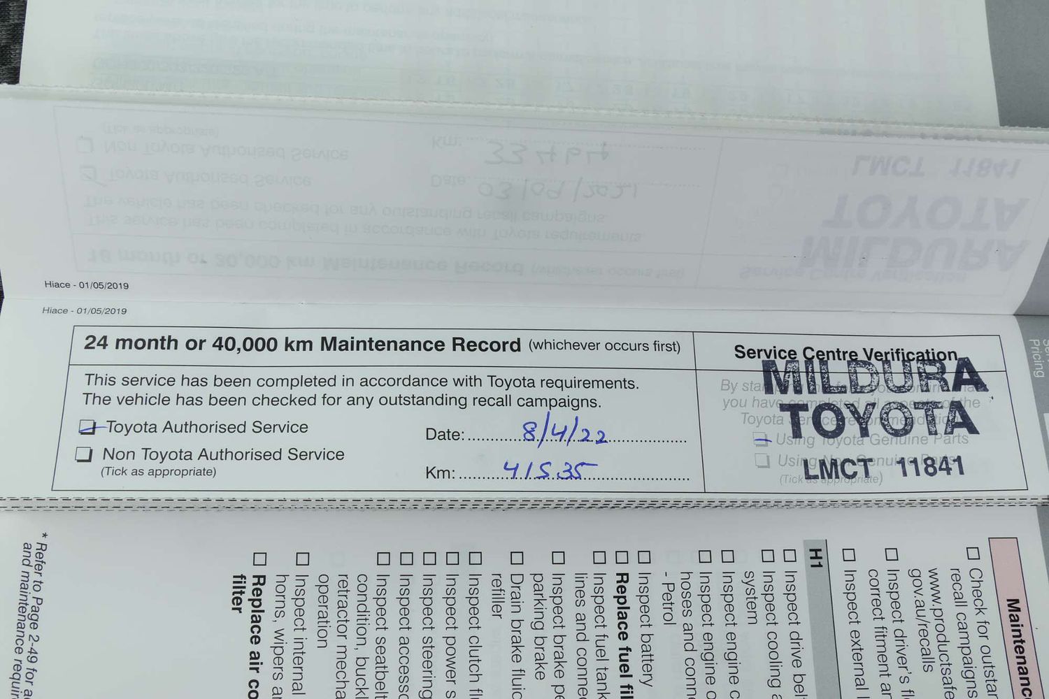 2019 Toyota Hiace Commuter