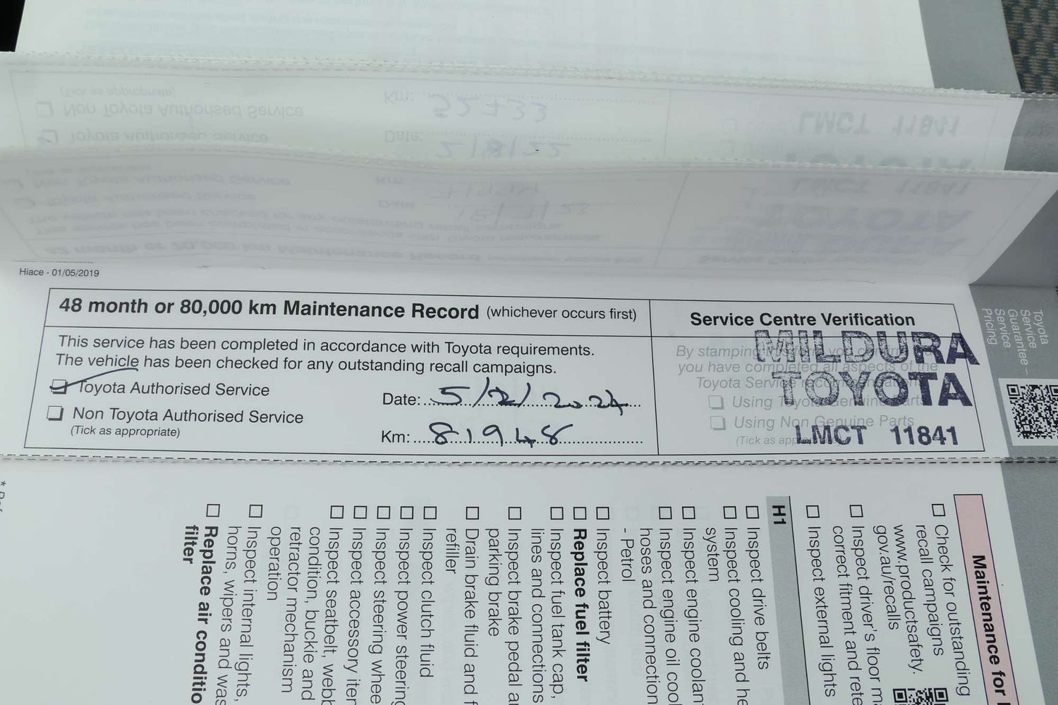 2019 Toyota Hiace Commuter