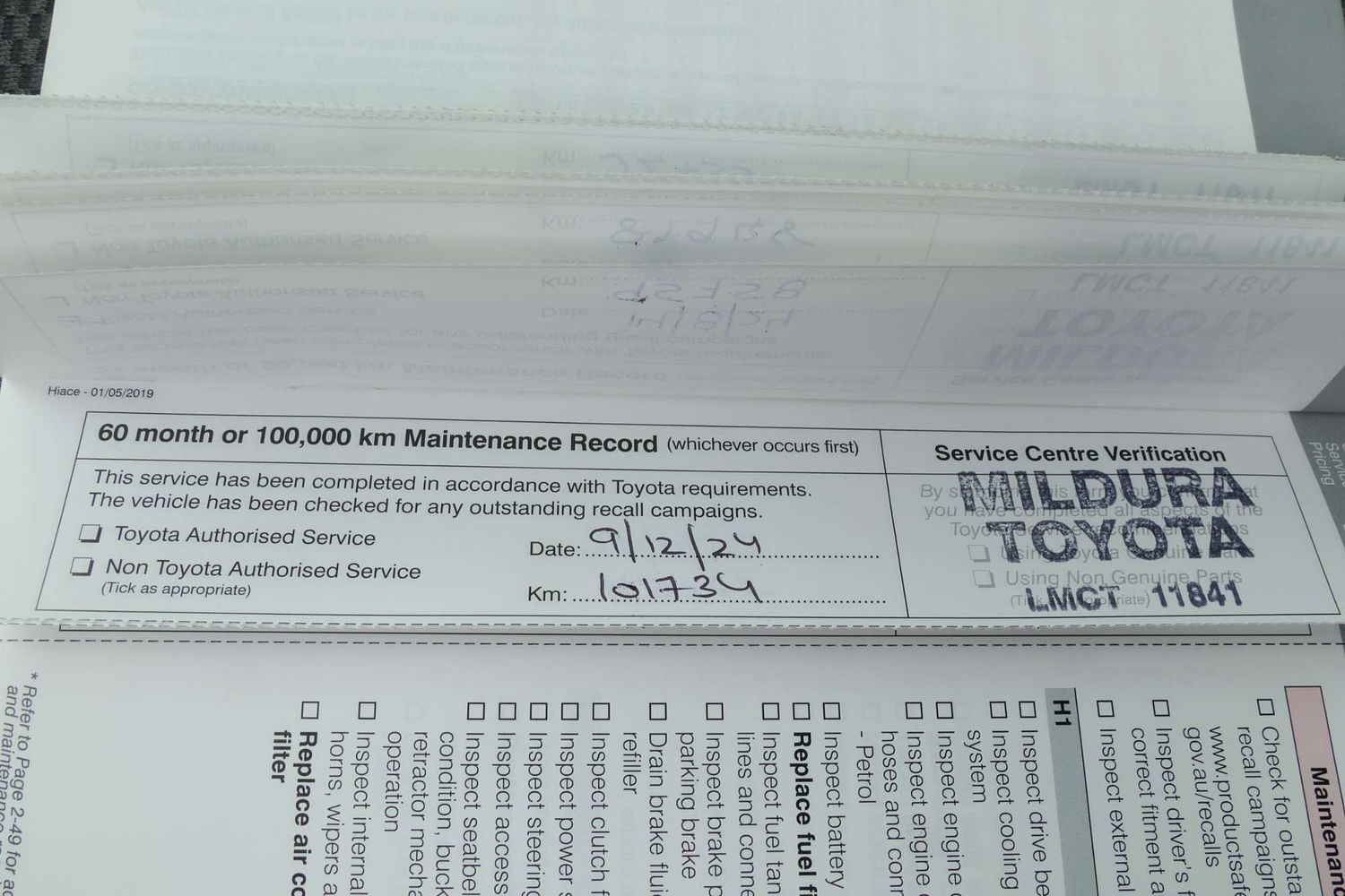 2019 Toyota Hiace Commuter