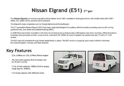 Nissan Elgrand Rider Autech 3.5l 8 Seater
